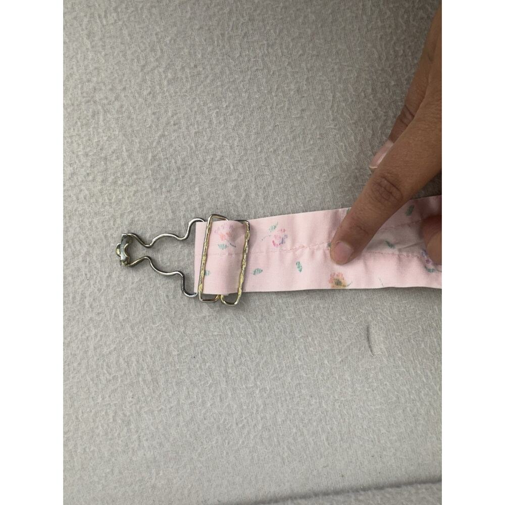 VTG OshKosh B’Gosh Vestbak Overalls 3-6M Pink Floral Baby Snap USA 90s READ - Picture 13 of 16
